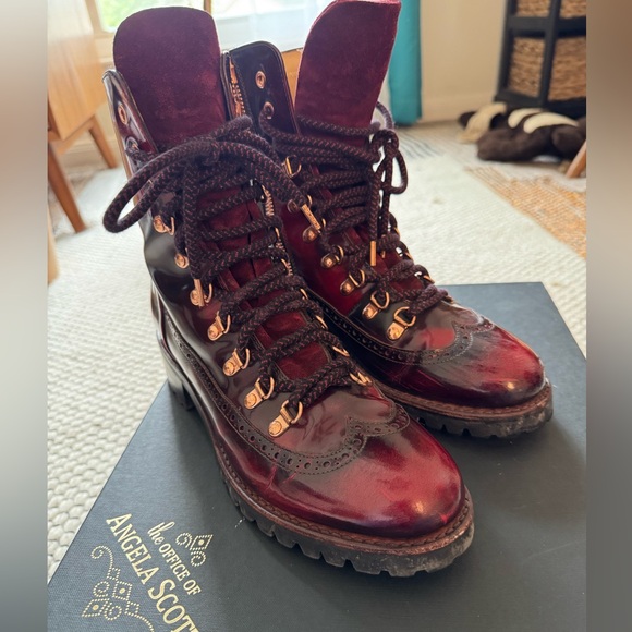 Office of Angela Scott Mr. Bernard Boot in Bordeaux, Size 38.5 - Picture 1 of 5